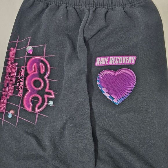 Insomniac EDC Las Vegas Rave Recovery Sweatpants M Black EDM Festival Pants Rare - Picture 5 of 8